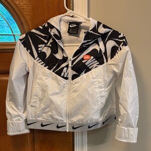 Nike Kids Black and White Raincoat